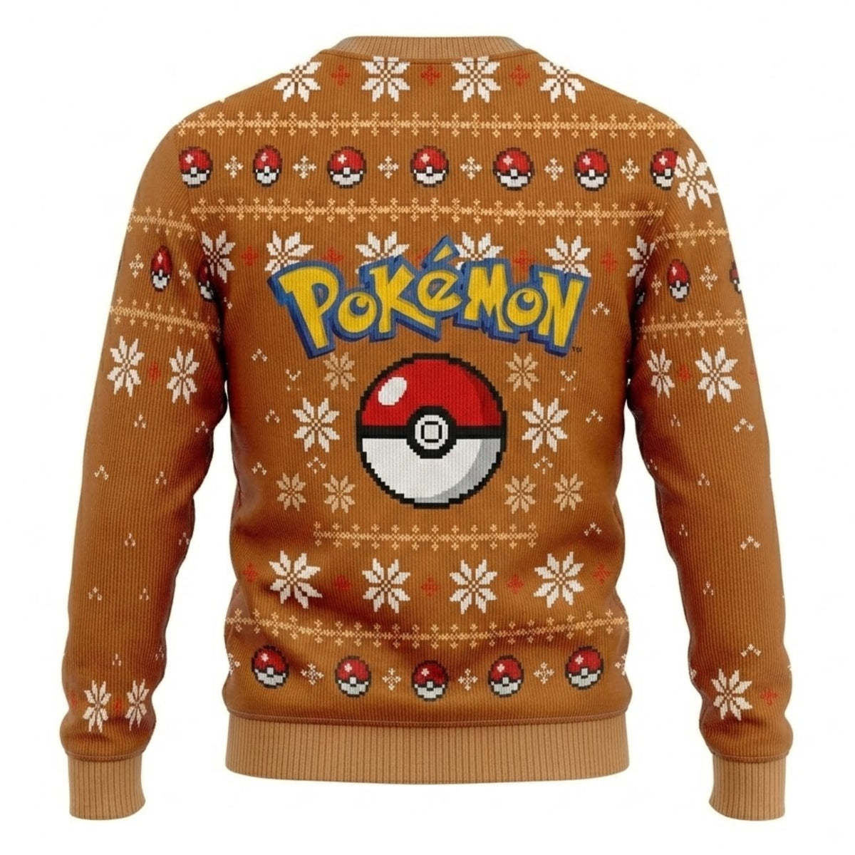 Legendary Fire Canine Beast Ugly Christmas Sweater - Pixel Art Holiday Knit Print