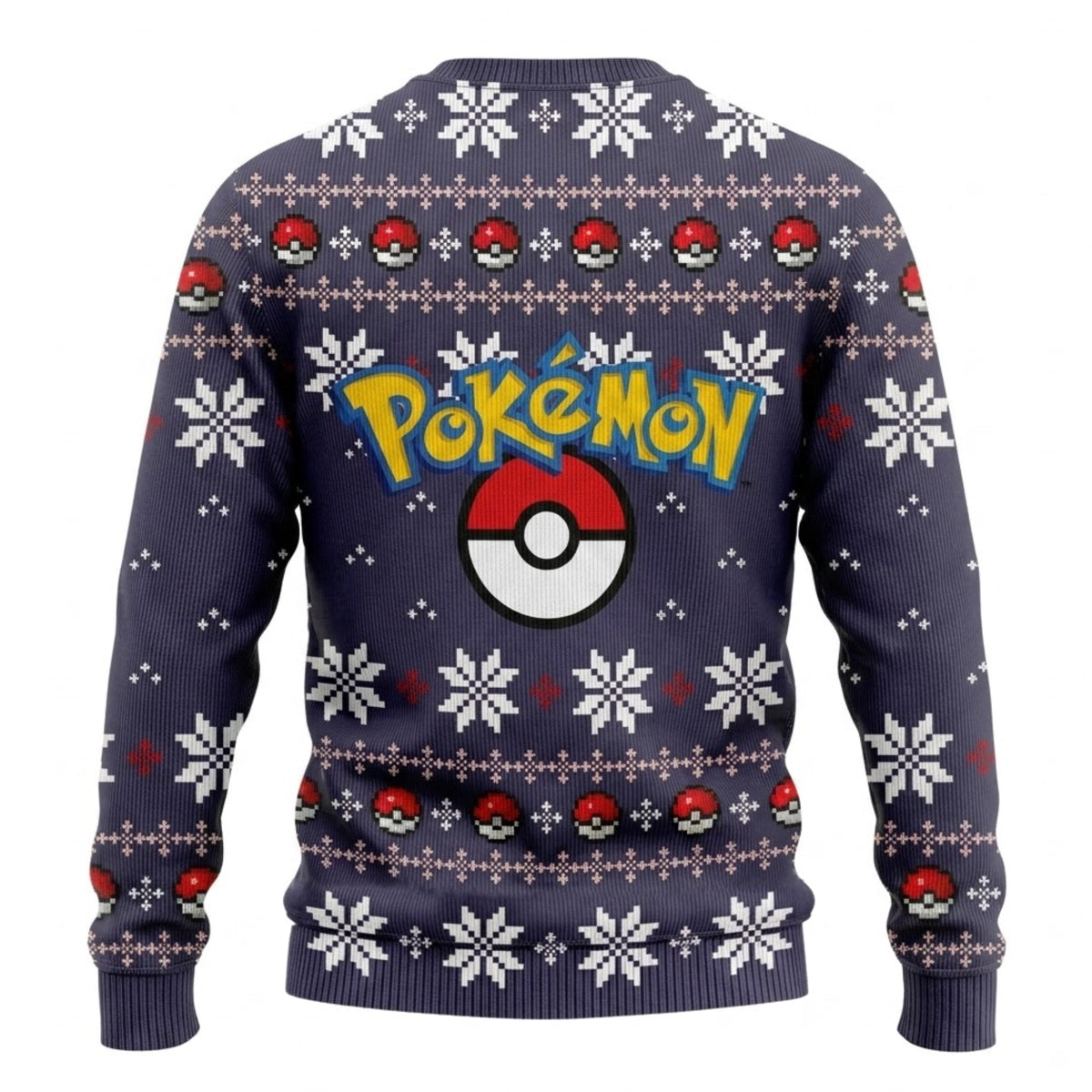 Purple Shadow Mischief Ghost Ugly Christmas Sweater - Pixel Art Holiday Knit Print