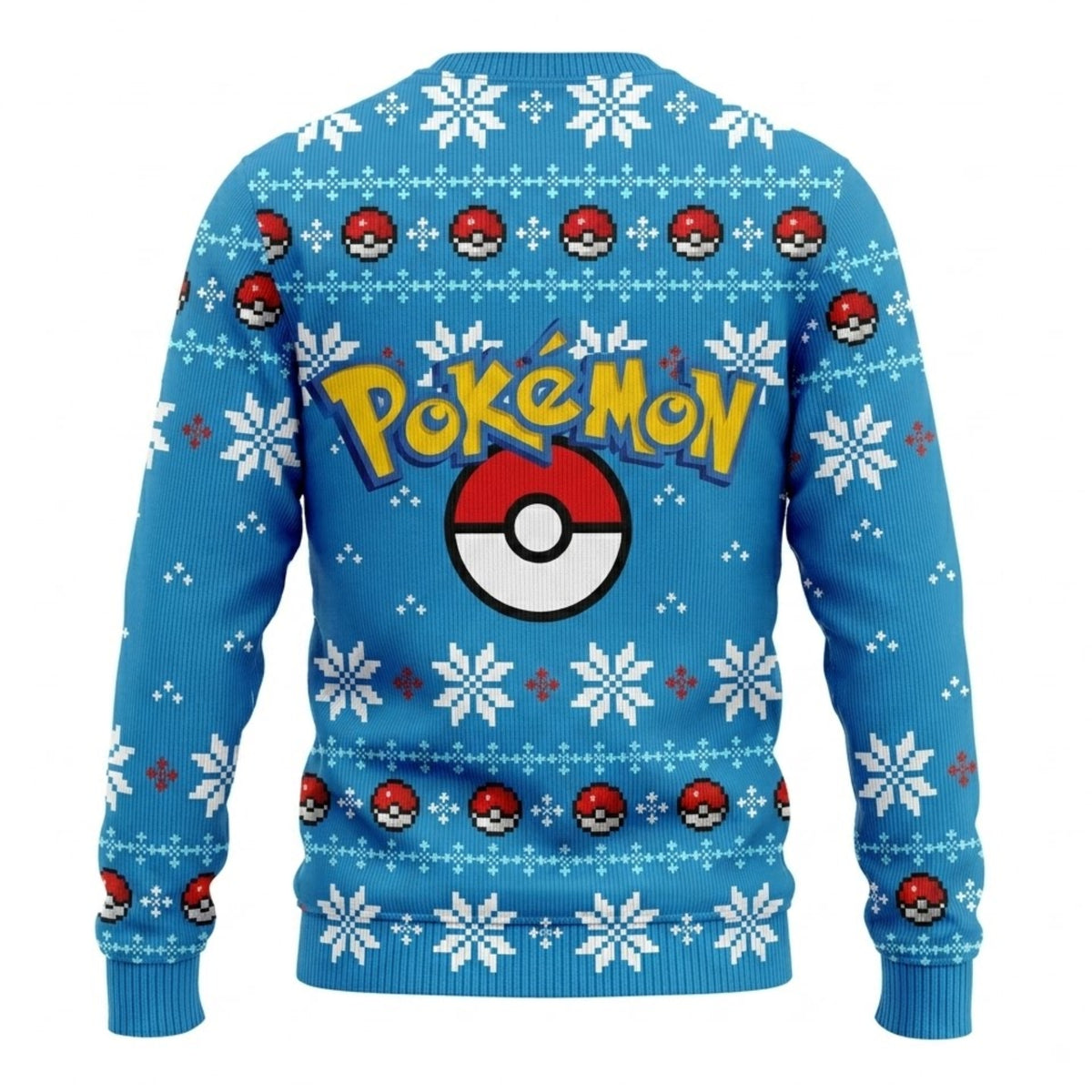 Tiny Blue Water Turtle Ugly Christmas Sweater - Pixel Art Holiday Knit Print