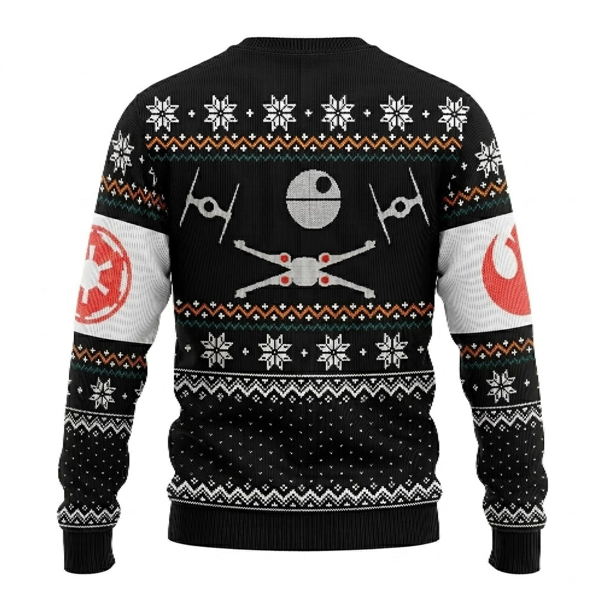 Galactic Dogfight Ugly Christmas Sweater - Deep Space Opera Holiday Knit Print