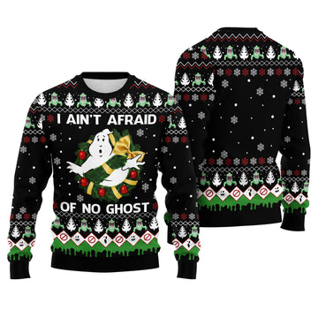Who You Gonna Call Spook Trapper Ugly Christmas Sweater - Supernatural Holiday Knit Print