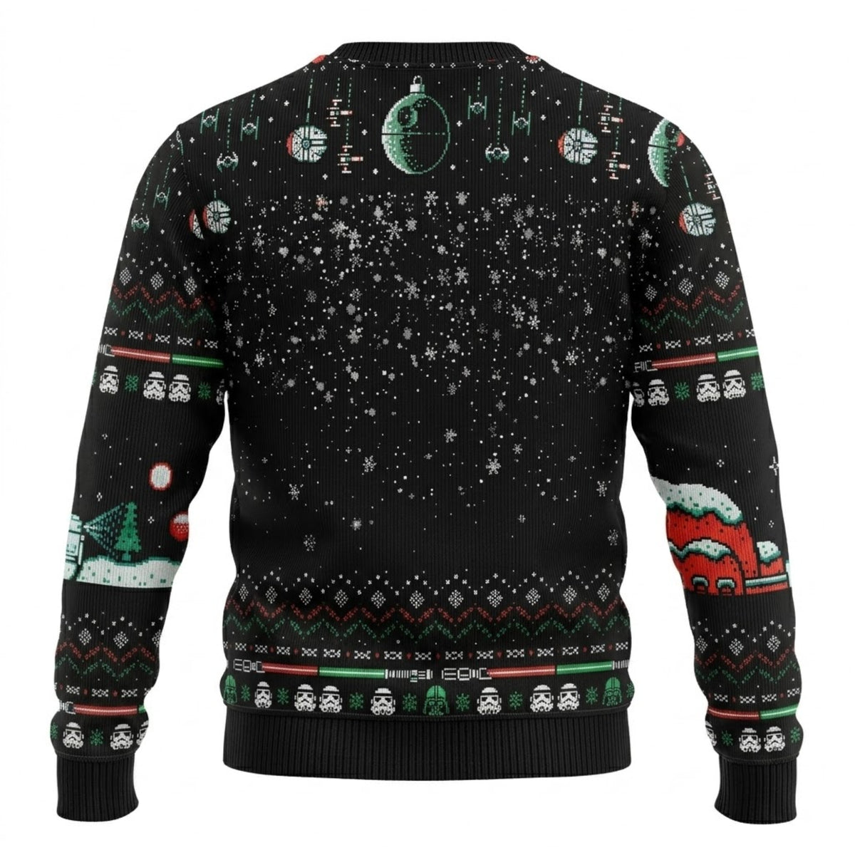 May The Cosmic Energy Be With You Ugly Christmas Sweater - Galactic Holiday Knit Print