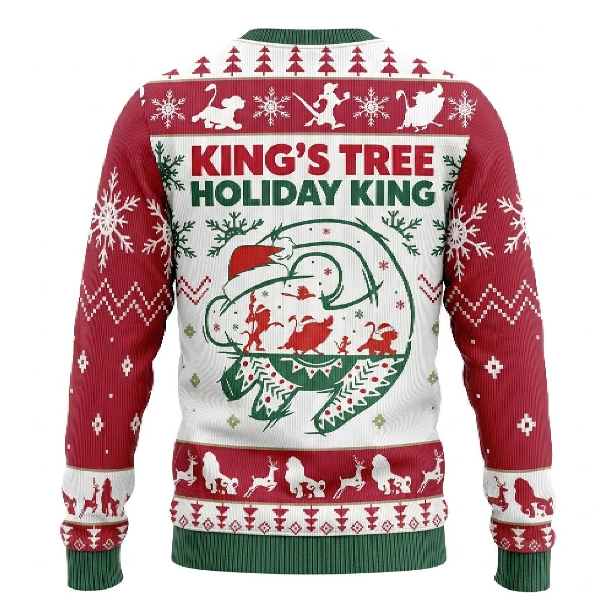 Savanna Lion Prince Wild Animal Vibe Ugly Christmas Sweater - Safari Rock Holiday Knit Print