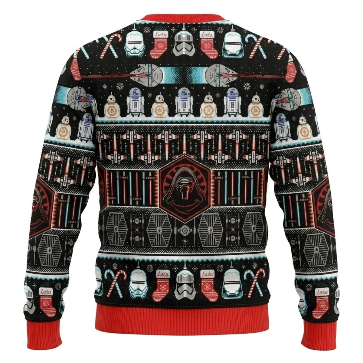 Galactic Sci-Fi Heroes Ugly Christmas Sweater - Festive Holiday Knit Print