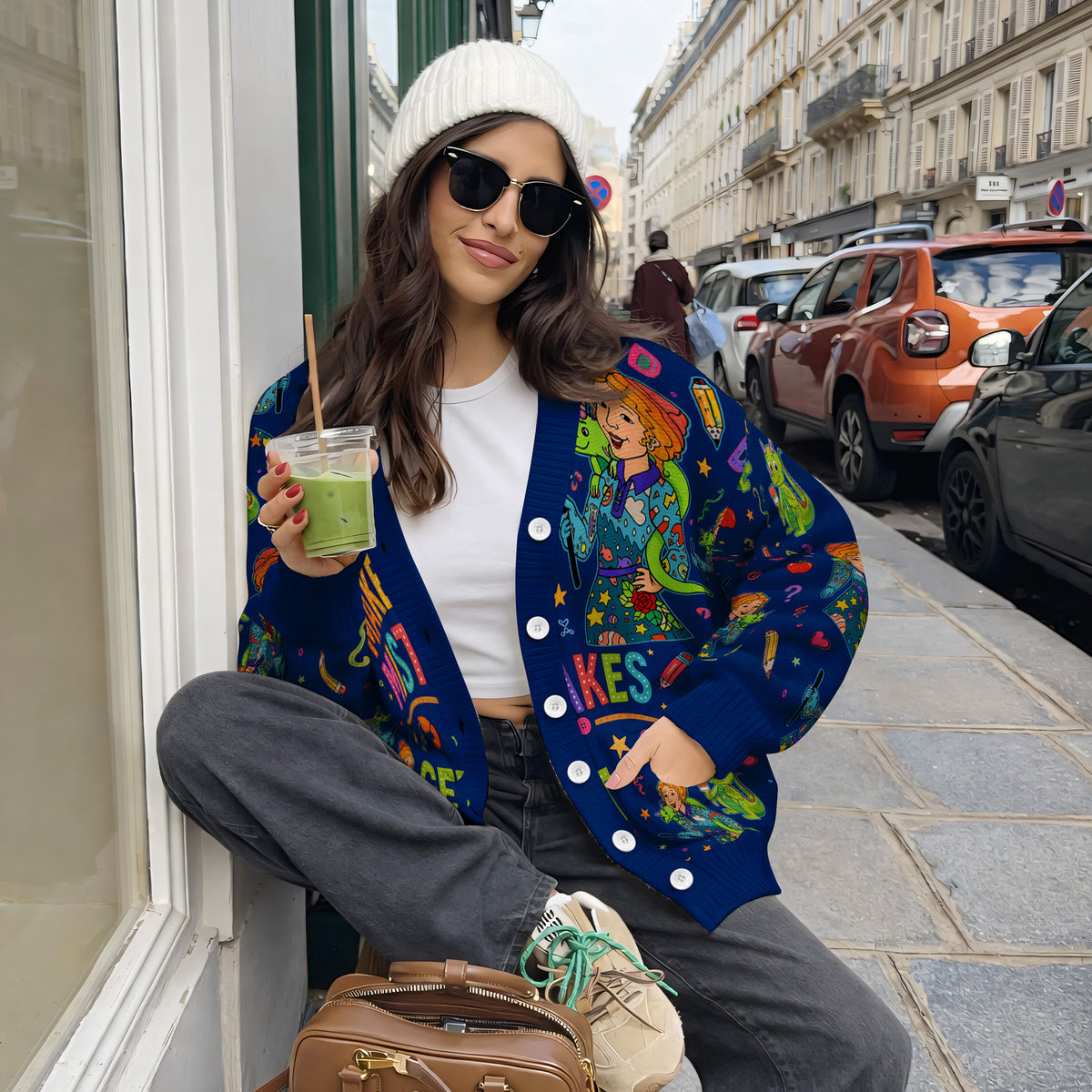 Science Teacher Cardigan Sweater - Take Chances Make Mistakes Get Messy Knitwear